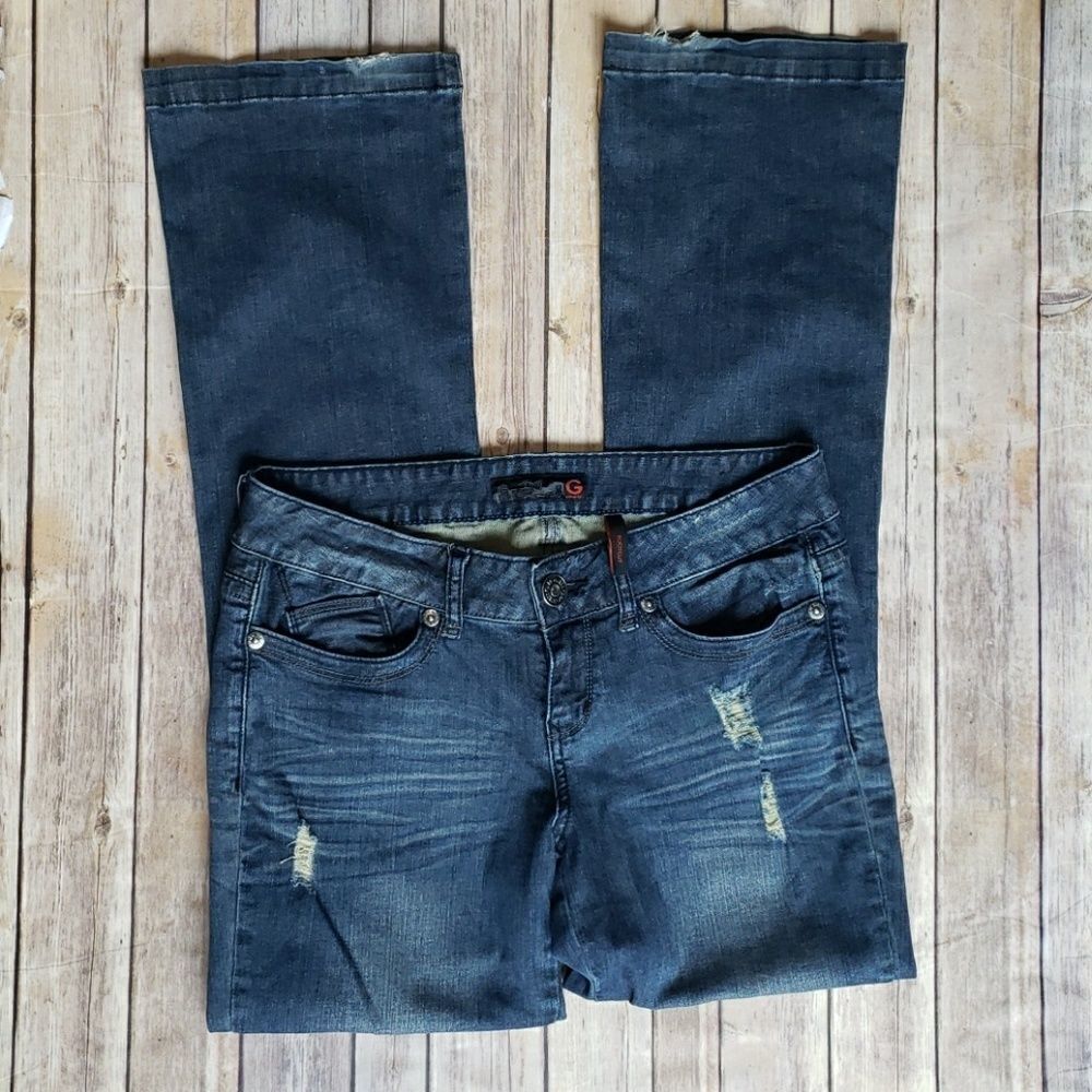 G by Guess Jeans Distressed Bootcut